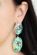 Load image into Gallery viewer, Flaky Fashion - Multi Acrylic Oval Earrings - Demetra's Bling Boutique
