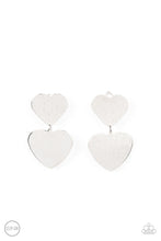 Load image into Gallery viewer, Cowgirl Crush - Silver Heart Clip-On Earrings - Demetra's Bling Boutique

