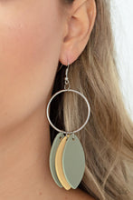 Load image into Gallery viewer, Leafy Laguna - Multi Leather Frame Earrings - Demetra's Bling Boutique
