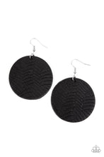 Load image into Gallery viewer, Paparazzi Leathery Loungewear - Black Earrings

