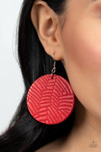 Load image into Gallery viewer, PREORDER Paparazzi Leathery Loungewear - Red Earrings
