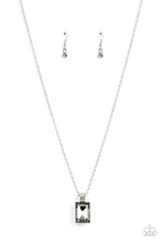 Load image into Gallery viewer, Understated Dazzle - Silver Emerald Cut Smoky Gem Necklace - Demetra's Bling Boutique
