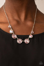 Load image into Gallery viewer, Pampered Powerhouse - Pink Iridescent Gem Necklace - Demetra's Bling Boutique
