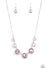 Load image into Gallery viewer, Pampered Powerhouse - Pink Iridescent Gem Necklace - Demetra's Bling Boutique
