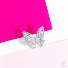 Load image into Gallery viewer, Bright-Eyed Butterfly - White Ring - Demetra's Bling Boutique
