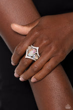 Load image into Gallery viewer, Paparazzi Bow Down to Dazzle - White Ring
