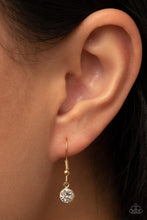 Load image into Gallery viewer, Heartbreakingly Blingy - Oversized Gold Heart Frame Rhinestone Necklace - Demetra's Bling Boutique
