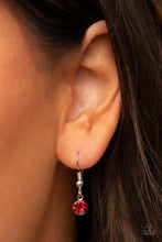 Load image into Gallery viewer, Va-Va-VALENTINE - Red Rhinestone Silver Heart Necklace - Demetra's Bling Boutique
