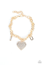 Load image into Gallery viewer, Declaration of Love - Oversized Gold Heart Frame Bracelet - Demetra's Bling Boutique

