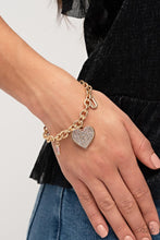 Load image into Gallery viewer, Declaration of Love - Oversized Gold Heart Frame Bracelet - Demetra's Bling Boutique
