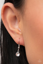 Load image into Gallery viewer, Letters of Love - White Heart Charm Rhinestone Necklace - Demetra's Bling Boutique
