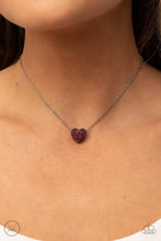Load image into Gallery viewer, Twitterpated Twinkle - Red Dainy Heart Sparkle Choker Necklace - Demetra's Bling Boutique
