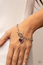Load image into Gallery viewer, Till DAZZLE Do Us Part - Pink Rhinestone Heart Shaped Gem Bracelet - Demetra's Bling Boutique
