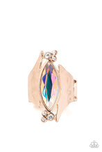 Load image into Gallery viewer, Planetary Paradise - Rose Gold Oversized Marquise Cut Iridescent Ring - Demetra's Bling Boutique
