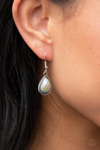 Load image into Gallery viewer, Magical Masquerade - Silver Iridescent Teardrop Bead Necklace - Demetra's Bling Boutique
