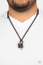 Load image into Gallery viewer, On the Lookout - Brown Leather Necklace - Demetra's Bling Boutique
