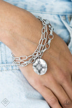 Load image into Gallery viewer, True North Twinkle - White Rhinestone Silver Star Chain Bracelet - Demetra's Bling Boutique
