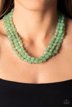 Load image into Gallery viewer, Boundless Bliss - Green Opaque Bead Layered Necklace - Demetra's Bling Boutique
