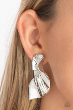 Load image into Gallery viewer, METAL-Physical Mood - Silver Plate Post Earrings - Demetra's Bling Boutique

