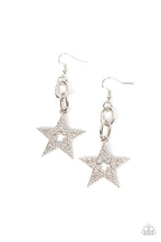 Load image into Gallery viewer, PREORDER Paparazzi Cosmic Celebrity - White Earrings
