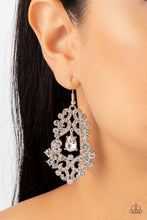 Load image into Gallery viewer, Paparazzi Sociable Sparkle - White Earrings

