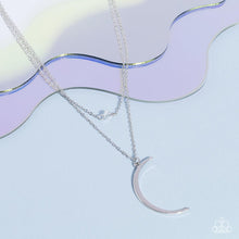 Load image into Gallery viewer, Modern Moonbeam - White Necklace - Demetra's Bling Boutique
