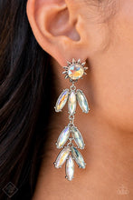 Load image into Gallery viewer, Space Age Sparkle - Multi Iridescent Gem Silver Post Earrings - Demetra's Bling Boutique
