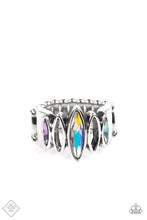 Load image into Gallery viewer, Distant Cosmos - Multi Iridescent Gem Silver Ring - Demetra's Bling Boutique
