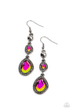 Load image into Gallery viewer, Dripping Self-Confidence - Multi Oil Spill Rhinestone Earrings - Demetra's Bling Boutique
