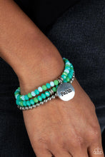 Load image into Gallery viewer, Fashionable Faith - Green Bracelet - Demetra's Bling Boutique
