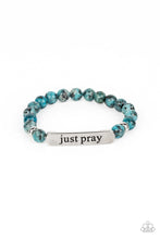 Load image into Gallery viewer, Just Pray - Blue Bracelet - Demetra's Bling Boutique
