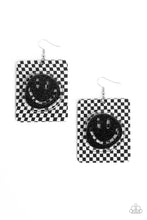 Load image into Gallery viewer, Paparazzi Cheeky Checkerboard - Black Earrings
