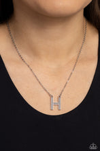 Load image into Gallery viewer, Paparazzi Leave Your Initials - Silver - H Necklace

