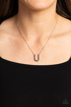 Load image into Gallery viewer, Paparazzi Leave Your Initials - Silver - U Necklace
