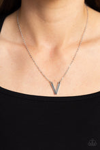 Load image into Gallery viewer, Paparazzi Leave Your Initials - Silver - V Necklace
