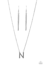 Load image into Gallery viewer, Paparazzi Leave Your Initials - Silver - N Necklace
