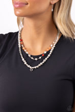 Load image into Gallery viewer, Paparazzi Pearl Pact - Orange Necklace
