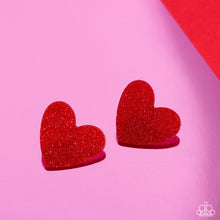 Load image into Gallery viewer, Paparazzi Sparkly Sweethearts - Red Earrings
