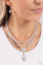 Load image into Gallery viewer, Paparazzi Turn Back the LOCK - White Necklace
