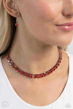Load image into Gallery viewer, Paparazzi Ritzy Rhinestones - Red Necklace
