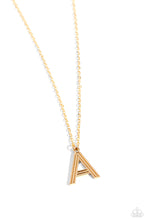Load image into Gallery viewer, Paparazzi Leave Your Initials - Gold - A Necklace
