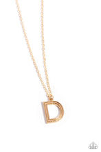 Load image into Gallery viewer, Paparazzi Leave Your Initials - Gold - D Necklace
