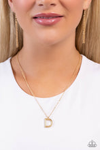 Load image into Gallery viewer, Paparazzi Leave Your Initials - Gold - D Necklace

