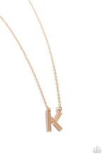 Load image into Gallery viewer, Paparazzi Leave Your Initials - Gold - K Necklace
