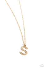 Load image into Gallery viewer, Paparazzi Leave Your Initials - Gold - S Necklace

