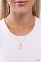 Load image into Gallery viewer, Paparazzi Leave Your Initials - Gold - S Necklace
