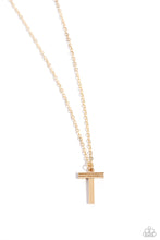 Load image into Gallery viewer, Paparazzi Leave Your Initials - Gold - T Necklace
