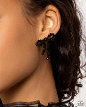 Load image into Gallery viewer, Paparazzi The BOW Must Go On - Black Earrings
