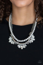 Load image into Gallery viewer, Bow Before The Queen - SILVER PEARLS - Necklace - Demetra's Bling Boutique
