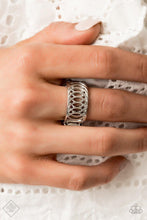 Load image into Gallery viewer, ￼

￼

Here We VERTIGO Silver Ring - Demetra's Bling Boutique
